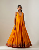 Burnt Orange Double Layer 32 Kali Kalidar Set