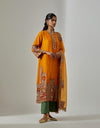 Burnt Orange Up N Down Long Kurta Set