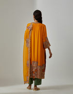 Burnt Orange Up N Down Long Kurta Set