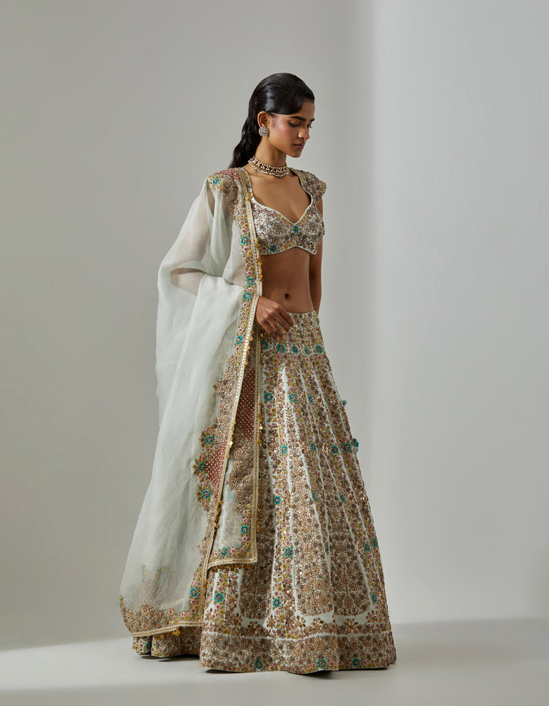 Ice Blue Saiful Lehenga Set