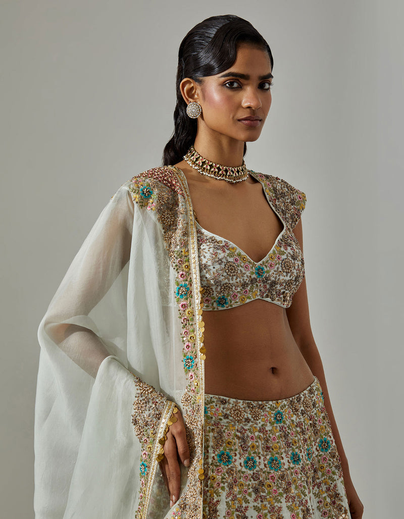 Ice Blue Saiful Lehenga Set