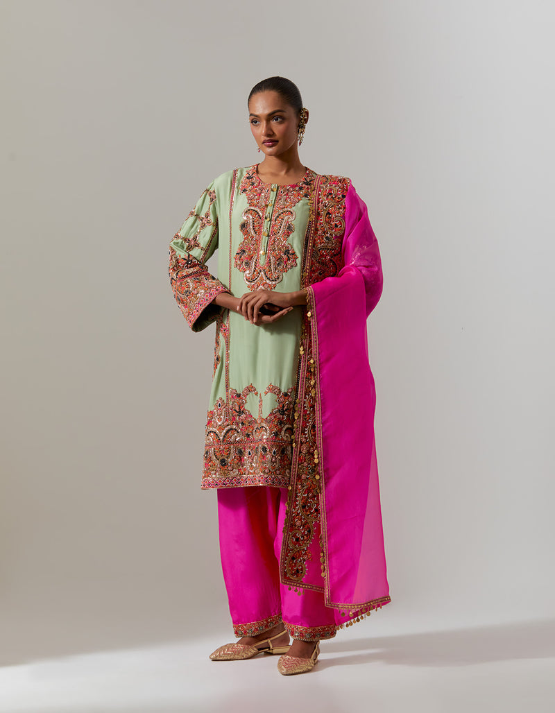 Pista green Saimah Kurta Set