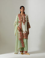 Pista Green Flower Pot Dupatta