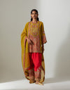 Mustard Chota Ambi Cheetah Dupatta