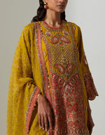 Mustard Chota Ambi Cheetah Dupatta