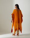 Burnt Orange Rocket Kurta & Pants with Dia Cape Set