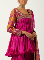 Magenta Chanderi Sharara Set