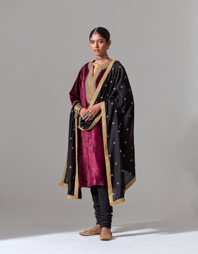 Firan Dupatta in Black